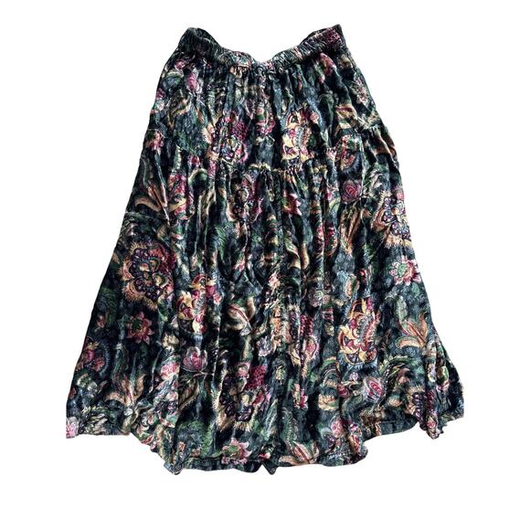 Vintage Handmade Velvet Prairie Skirt 28” Waist Fairycore - Picture 1 of 8